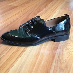 Black and Green Oxfords